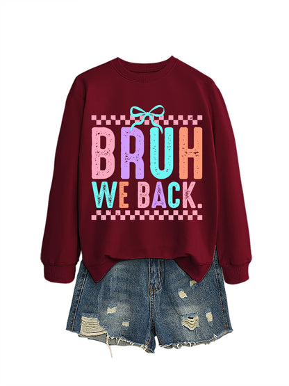 Damen Sweatshirt Bequem Fröhlicher Druck Grau Eveloria