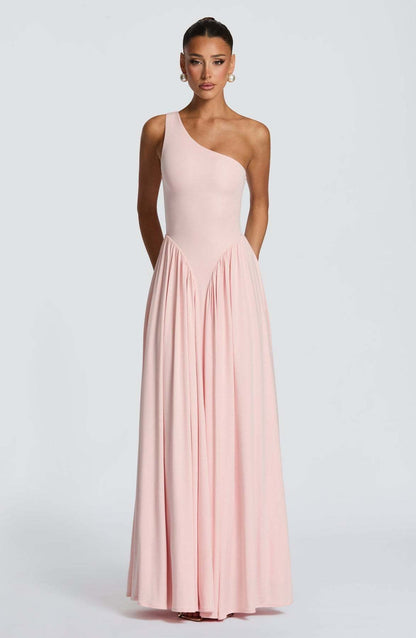 Damen Maxikleid Asymmetrisch Fließender Rock