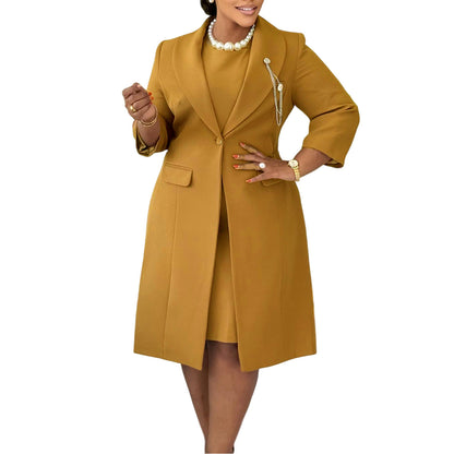 Damen Blazer-Kleid Asymmetrisch Elegantes Drapieren