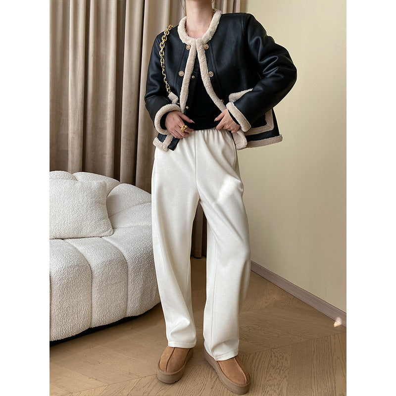Damen Kunstlederjacke Mit Futter Eveloria