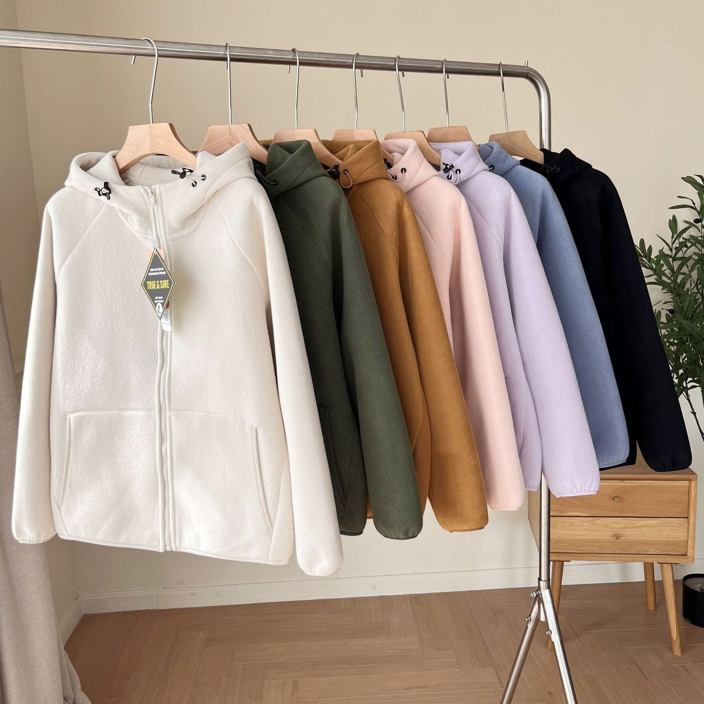 Damen Fleecejacke Hochkragen Mit Seitentaschen Eveloria