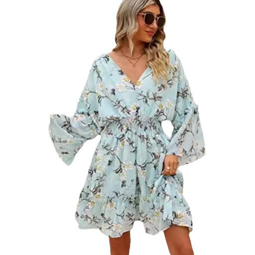 Damen Freizeitkleid Floralmuster Leicht