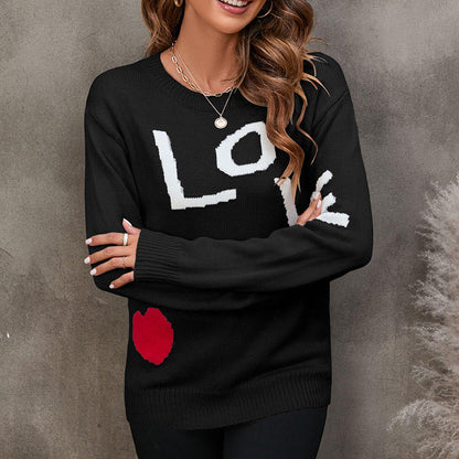 Damen Pullover mit Schriftzug Eveloria