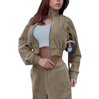 Damen Fleece Freizeitanzug Hochwertig Eveloria