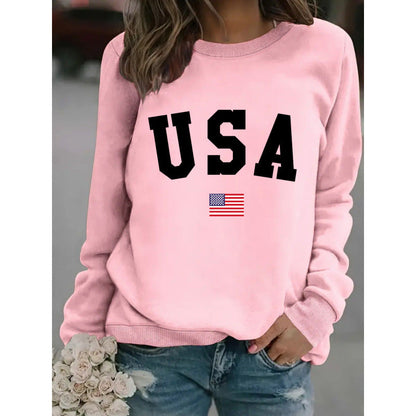 Damen Sweatshirt Modernes Statement Gemütlich Grau
