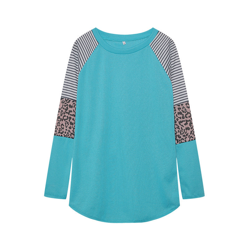 Damen Langarmshirt Tiermuster Streifendesign Eveloria
