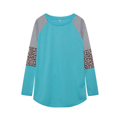 Damen Langarmshirt Tiermuster Streifendesign Eveloria