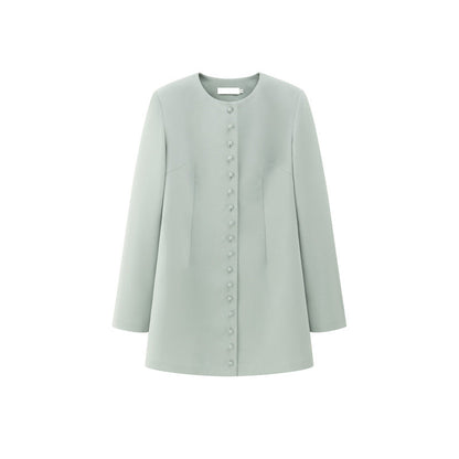 Damen Blazer Elegant Knopfleiste Eveloria