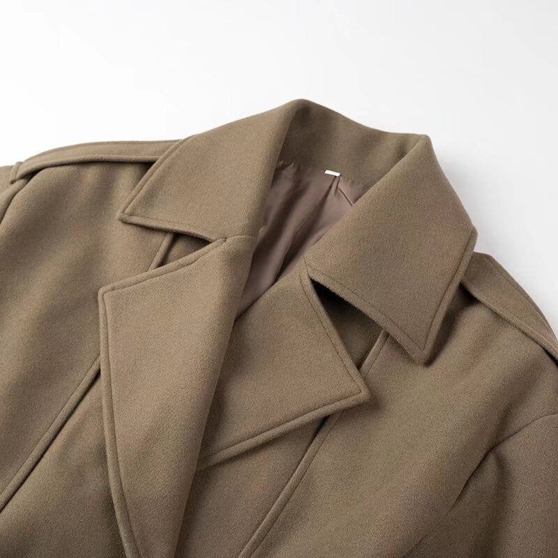 Damen Bikerjacke Leder Gürtel Detail Lässig