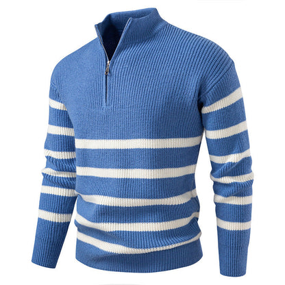 Herren Pullover Gestreift Modern Komfortabel Grau