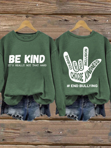 Damen Sweatshirt Positives Motiv Handbemalt Eveloria