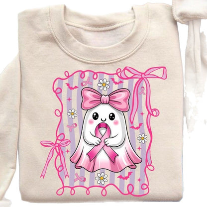 Damen Sweatshirt Geistermotiv Verspieltes Design Grau
