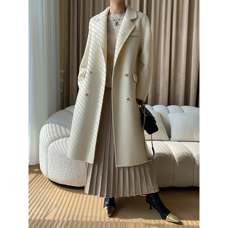Damenpullover Überschnittene Schultern Trendig Elegant Beige