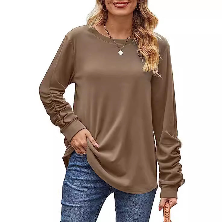 Damen Langarmshirt Weiches Baumwollmix Eveloria - Eveloria