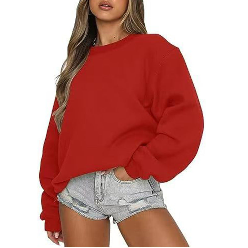 Damen Sweatshirt Lässiger Schnitt Voluminöse Ärmel Eveloria