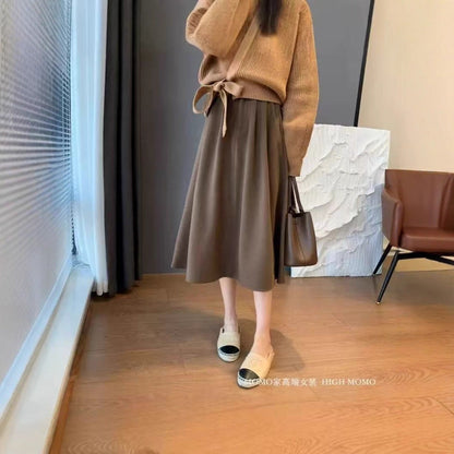 Damen Midirock Faltenwurf Elegantes Design