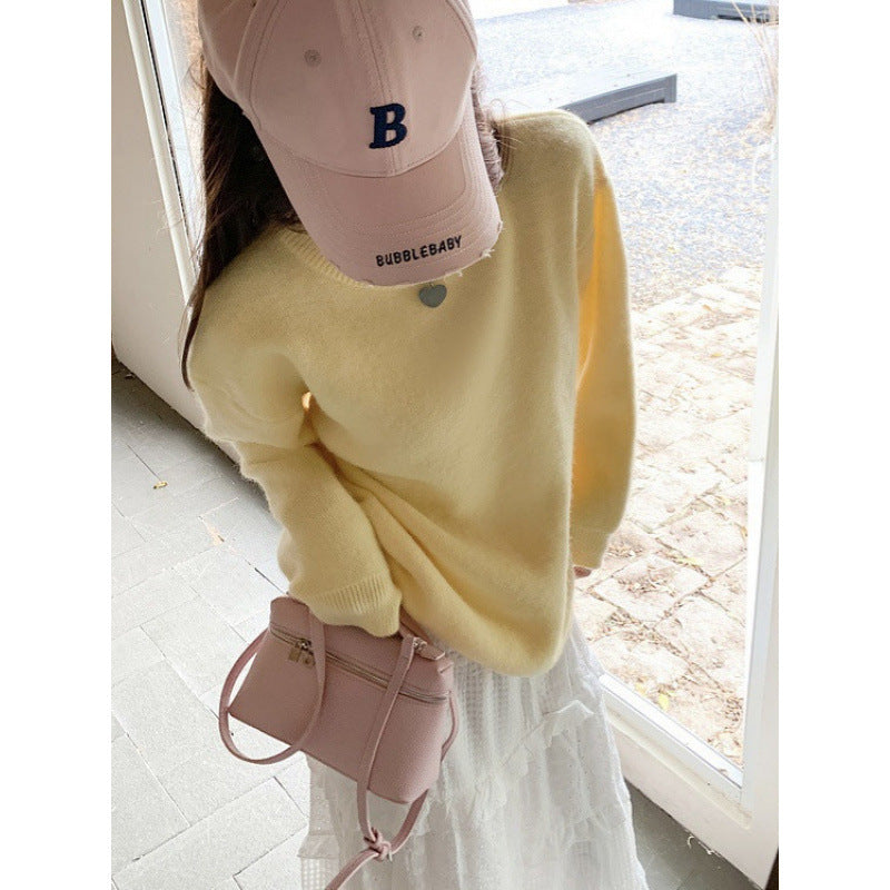 Damen Strickpullover Oversized Bequem Eveloria
