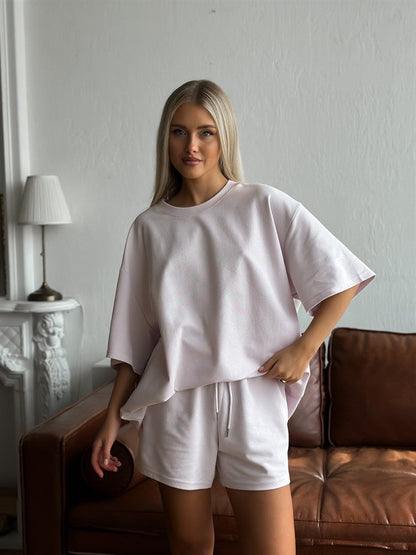Damen Oversized Zweiteiler-Set T-Shirt und Shorts