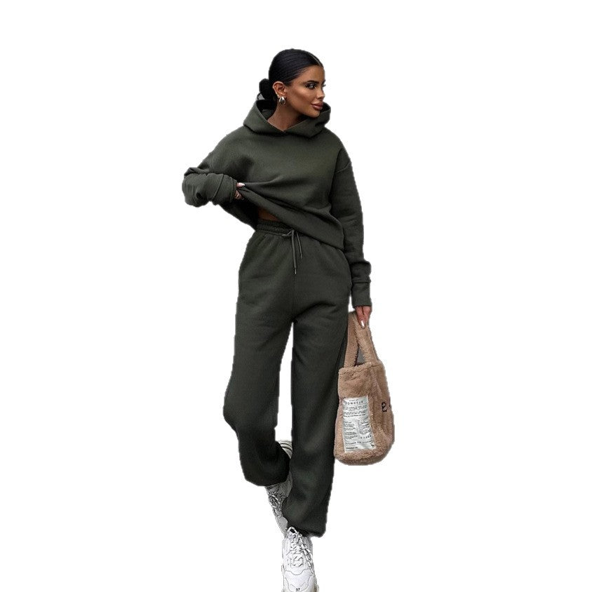 Damen Oversized Hoodie Jogginganzug Elastischer Bund