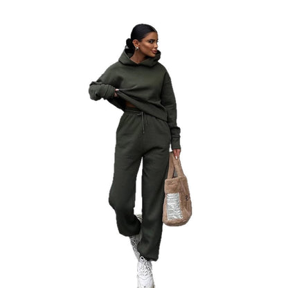 Damen Oversized Hoodie Jogginganzug Elastischer Bund