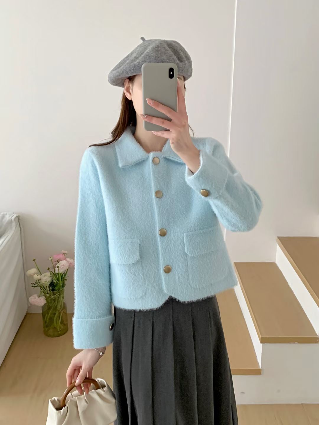 Damen Kurzjacke Eveloria Kuschelig Elegante