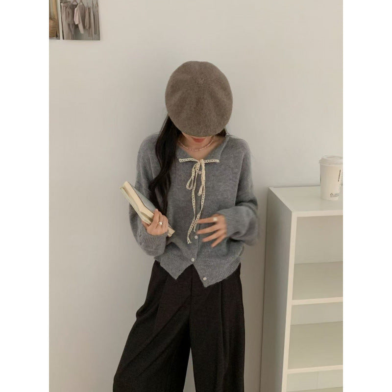Damen Cardigan mit Kordelzug und Knöpfen