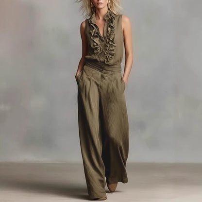 Damen Bluse Rüschen Klassischer Kragen Eveloria - Eveloria