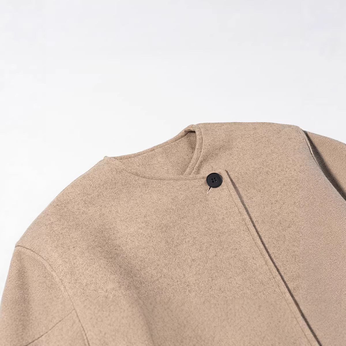 Damen Kurzjacke Asymmetrisch Knöpfe Eveloria