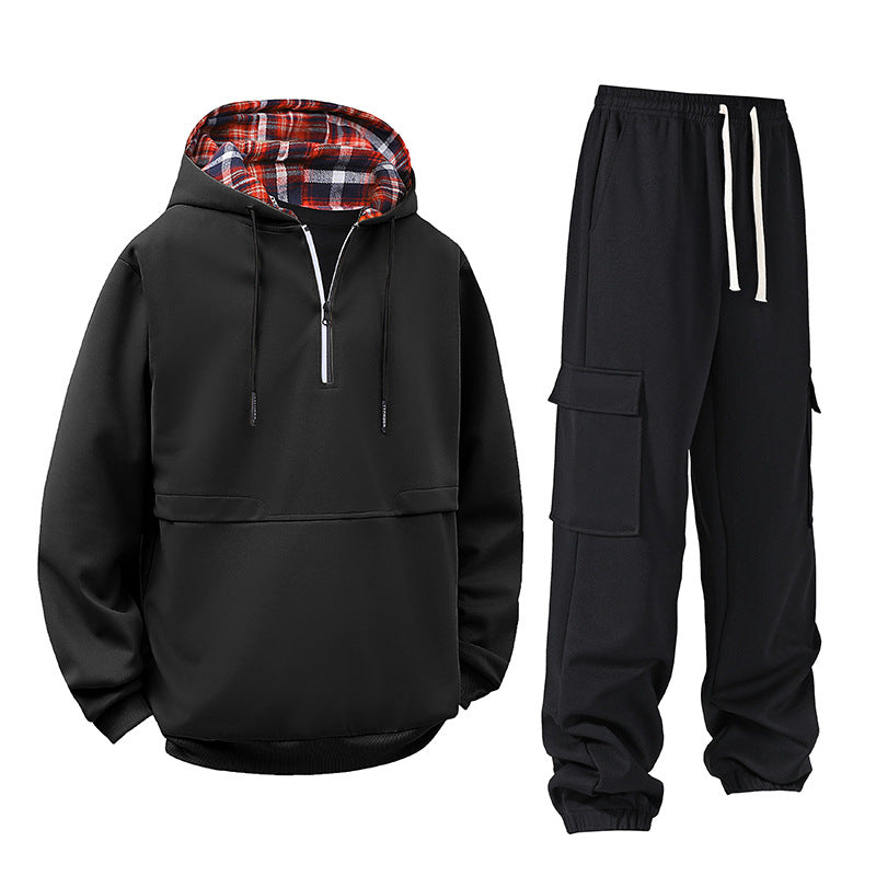 Herren Hoodie Set Modernes Freizeitset Cargo Hose Komfort