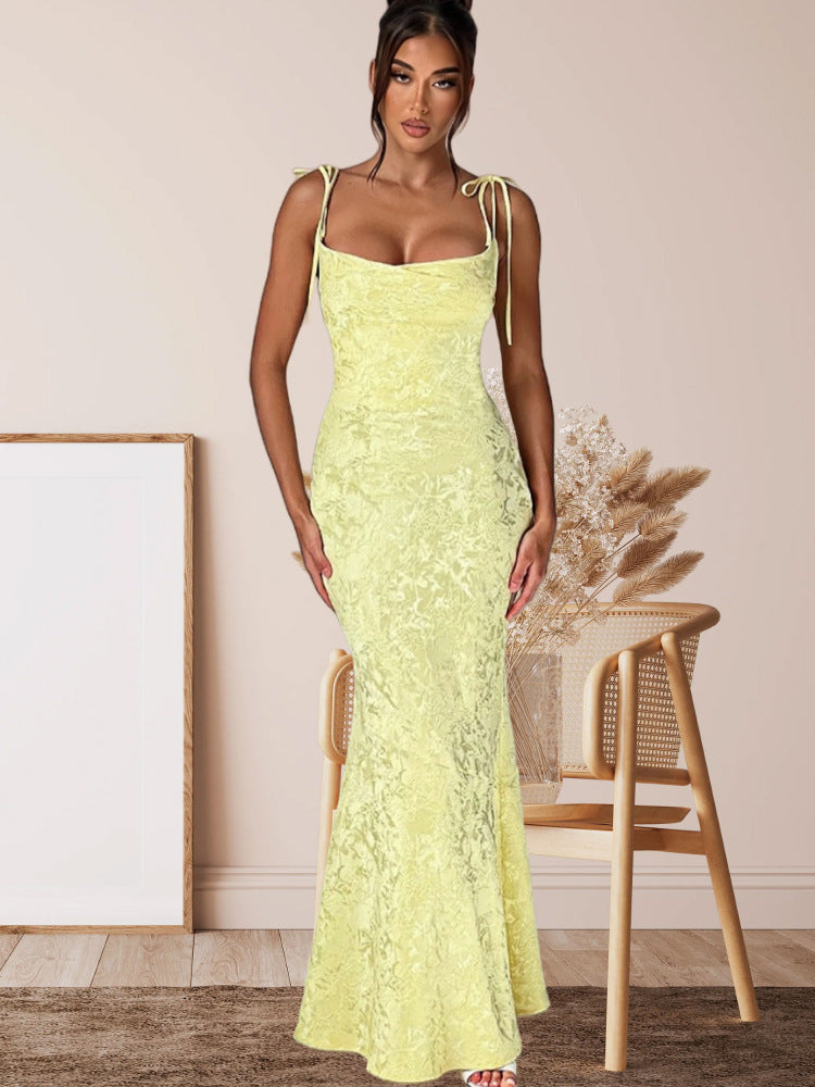 Damen Abendkleid Floralmuster Verstellbare Träger Eveloria