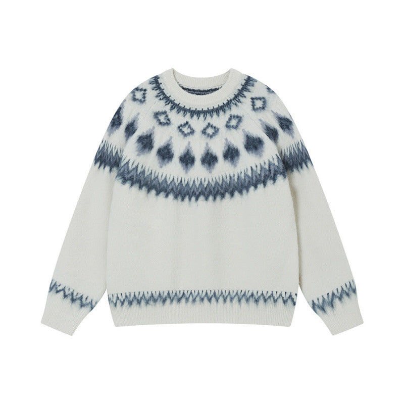 Damen Pullover Traditionelles Muster Eveloria