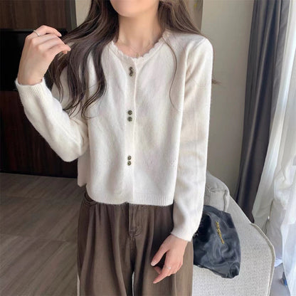 Damen Strickjacke mit Knöpfen Eveloria Eleganz