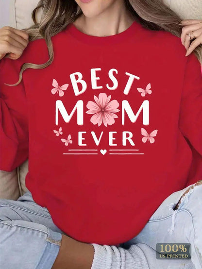 Damen Sweatshirt Floral Design Weiss