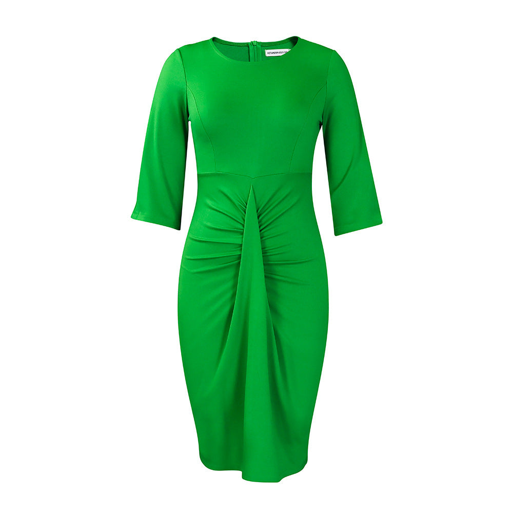 Damen Kleid mit Raffungen Figurbetont Eveloria