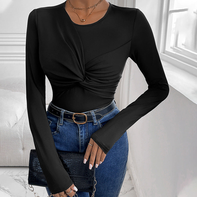 Damen Oberteil Figurbetont Twist-Design Eveloria - Eveloria