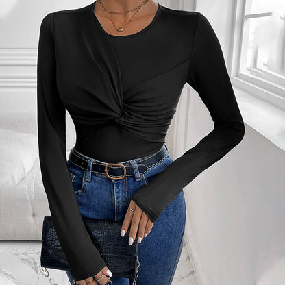 Damen Oberteil Figurbetont Twist-Design Eveloria - Eveloria