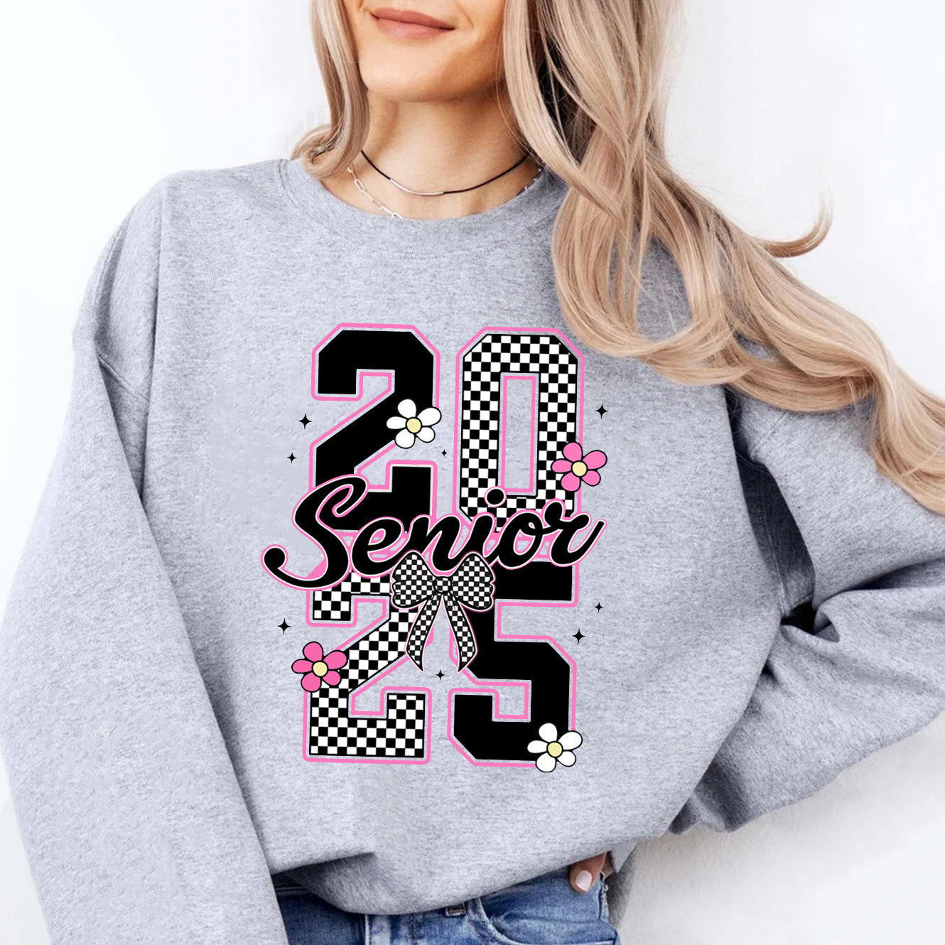 Damen Sweatshirt Abschlussjahr Design Grau