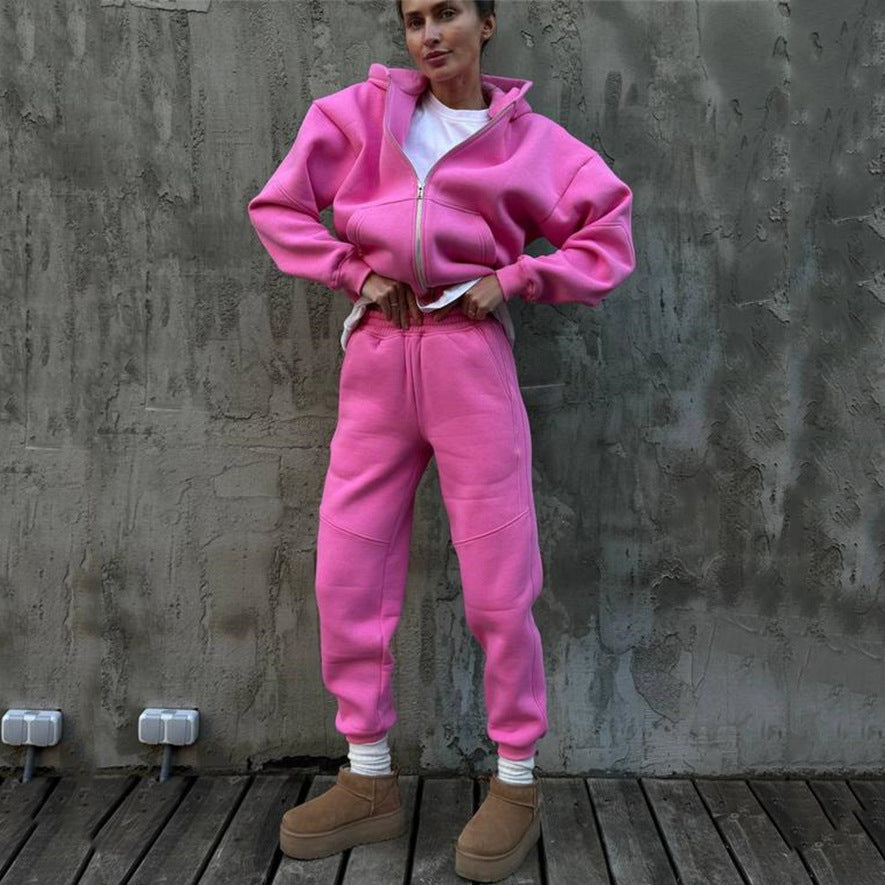 Damen Ganzkörper-Jumpsuit mit Kapuze Reißverschluss Eveloria