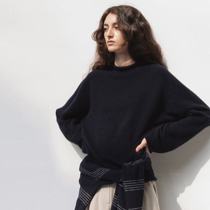Damen Strickpullover Hochgeschnitten Komfortabel Eveloria