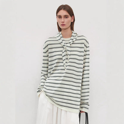 Damen Langarmshirt mit Bindegürtel Eveloria
