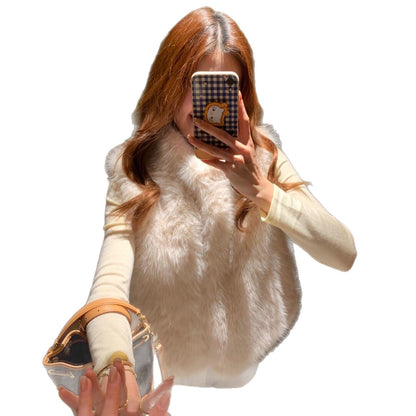 Damen Flauschweste Stylisch Eveloria