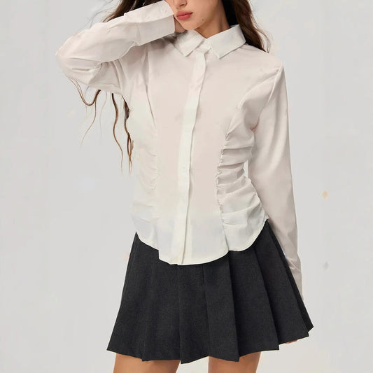 Damen Bluse Rüschendetails Eveloria Elegante Bluse - Eveloria