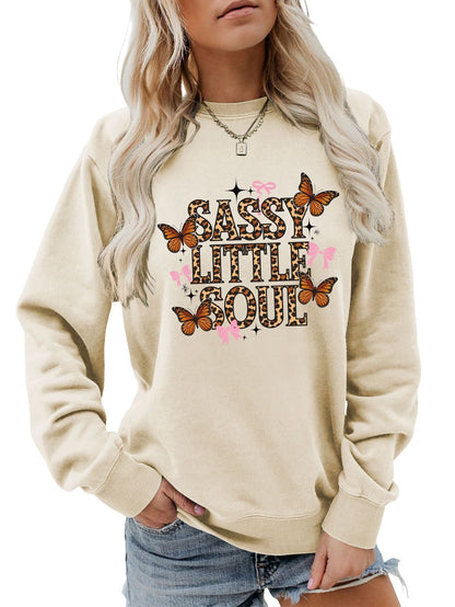 Damen Sweatshirt Schmetterlingsdesign Eveloria