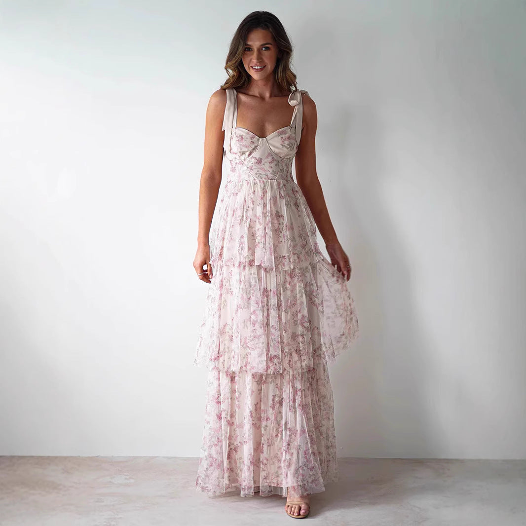 Damen Langärmliges Spitzenkleid Tierprint Eveloria