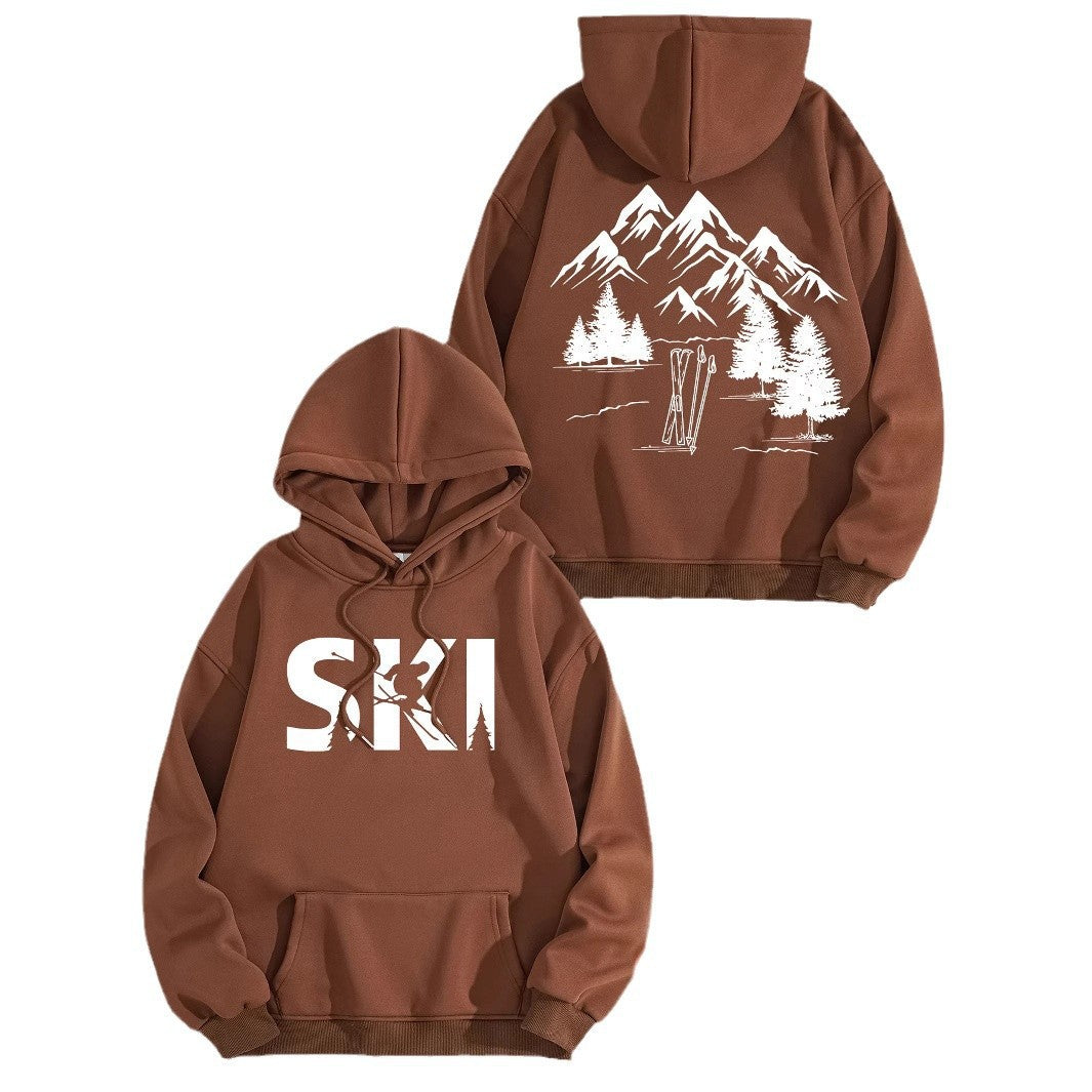 Damen Kapuzenpullover Ski-Design Gemütlich Eveloria