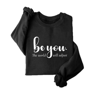 Damen Sweatshirt Inspirierendes Motiv Baumwolle Grau