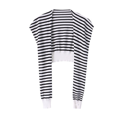 Damen Bluse Gestreift Pullover-Ausschnitt Elegantes Design