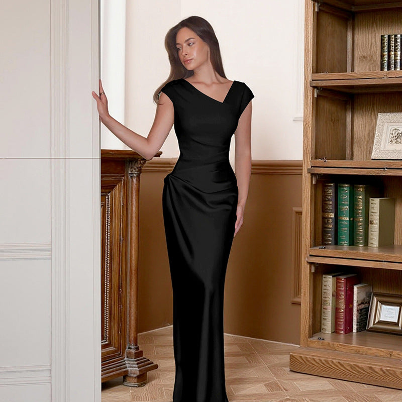 Damen Maxikleid Asymmetrisch Figurbetonend Evelyn