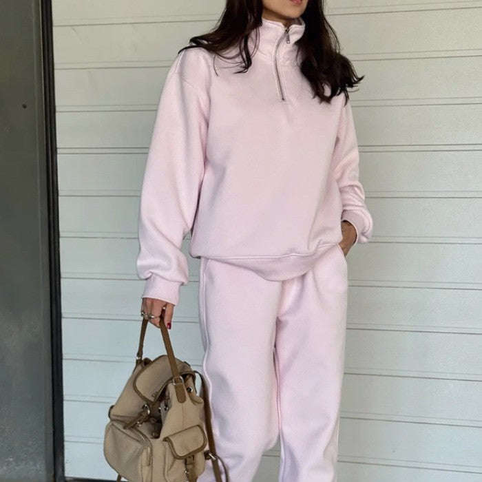 Damen Sportliches Zweiteiler-Set Lässig Reißverschluss