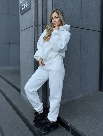 Damen Freizeit-Loungewear-Set mit Kapuze und weitem Schnitt Eveloria